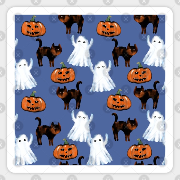 Halloween Pattern Sticker by okpinsArtDesign